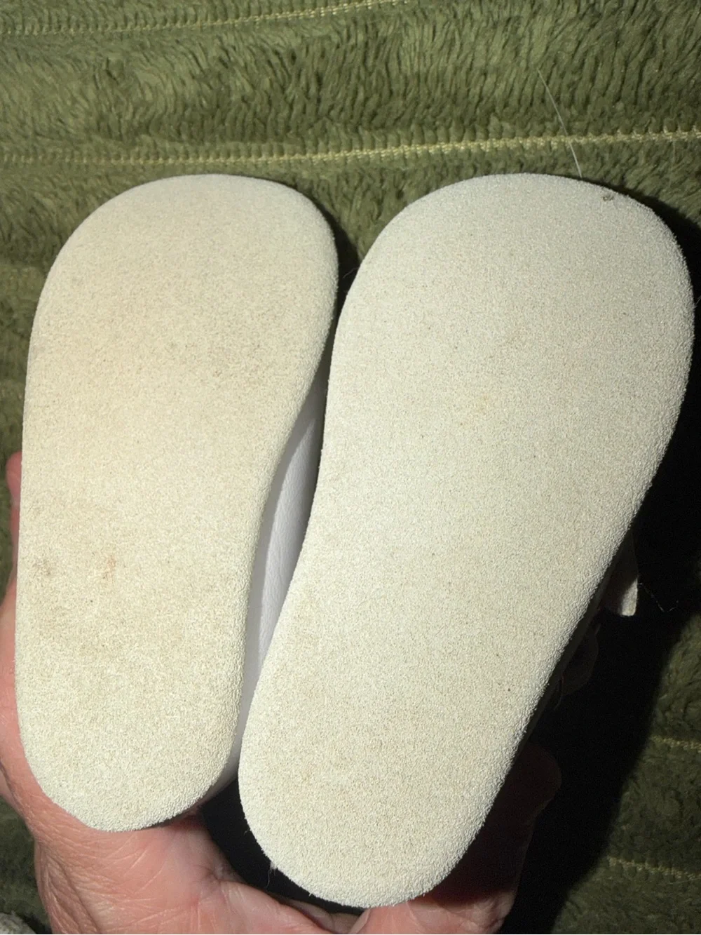 Vintage DYNK Kids White Mary Jane Crib Shoes NOS Made in USA Size 0